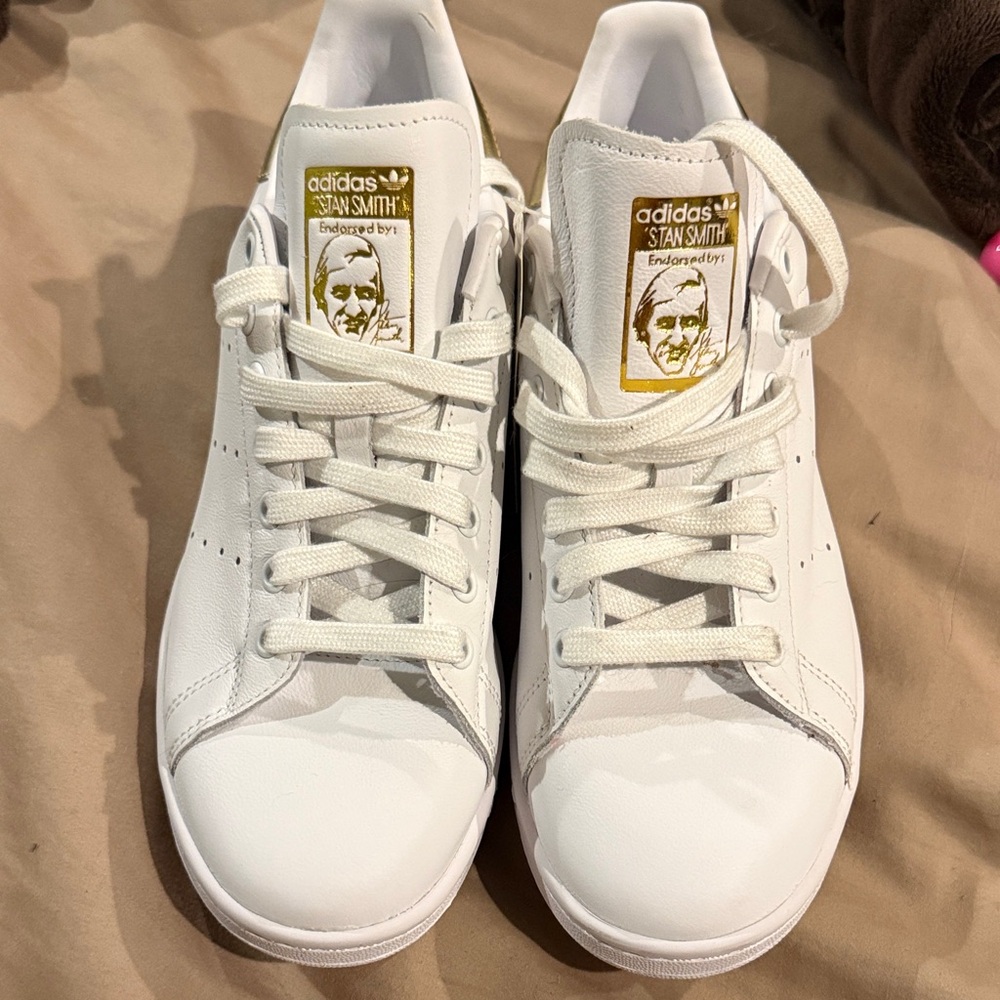 Adidas Stan Smith White with Gold Accents